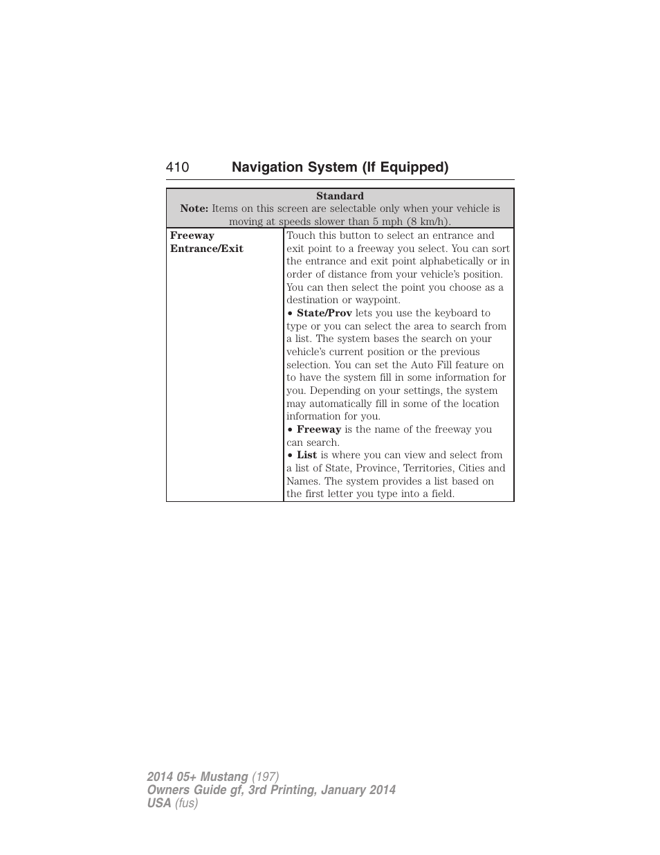 FORD 2014 Mustang v.3 User Manual | Page 411 / 463