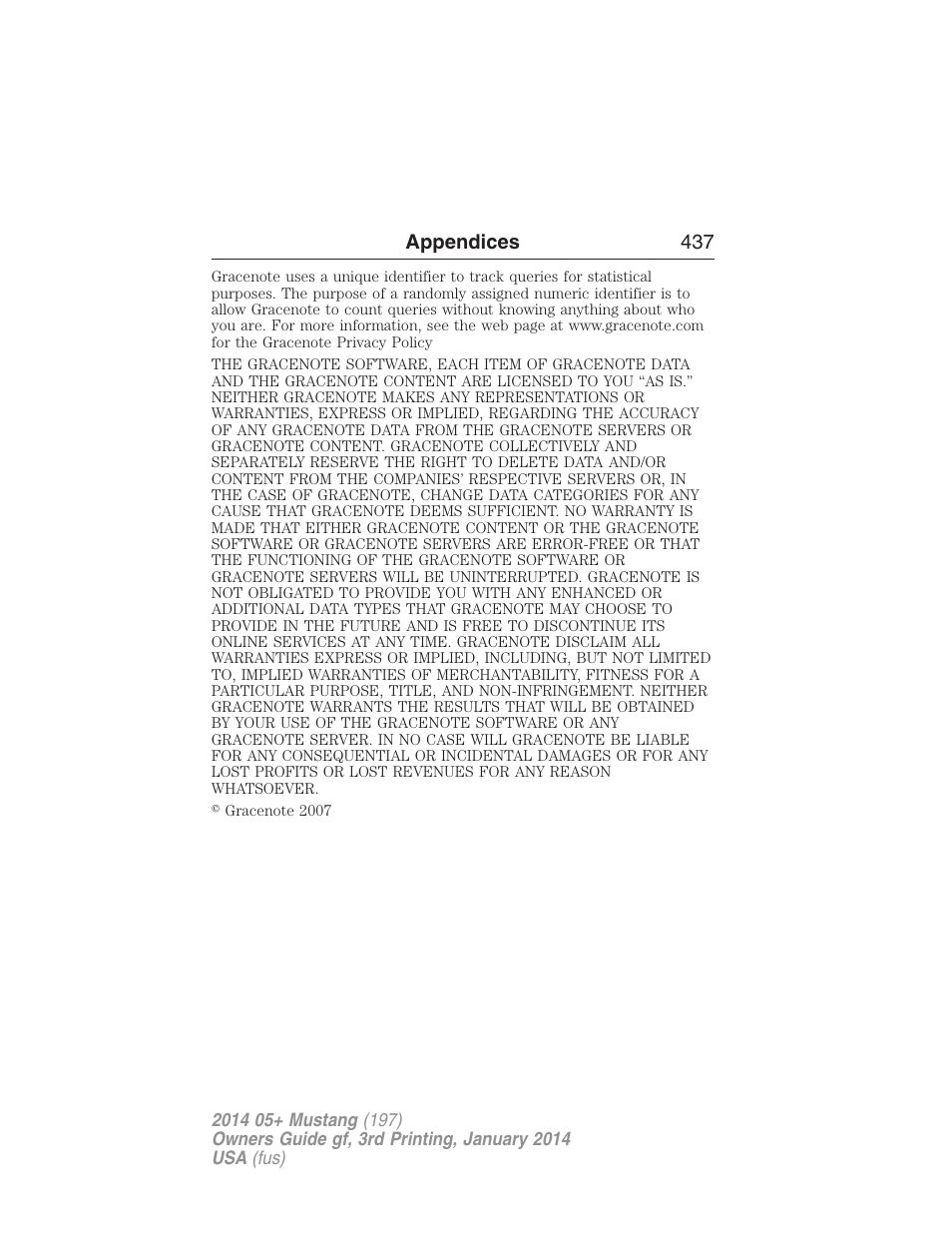 FORD 2014 Mustang v.3 User Manual | Page 438 / 463