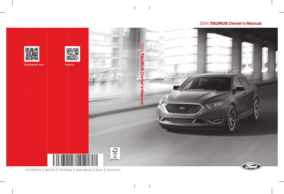 FORD 2014 Taurus v.1 User Manual | 550 pages