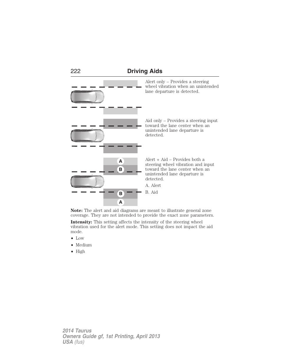 222 driving aids | FORD 2014 Taurus v.1 User Manual | Page 223 / 550