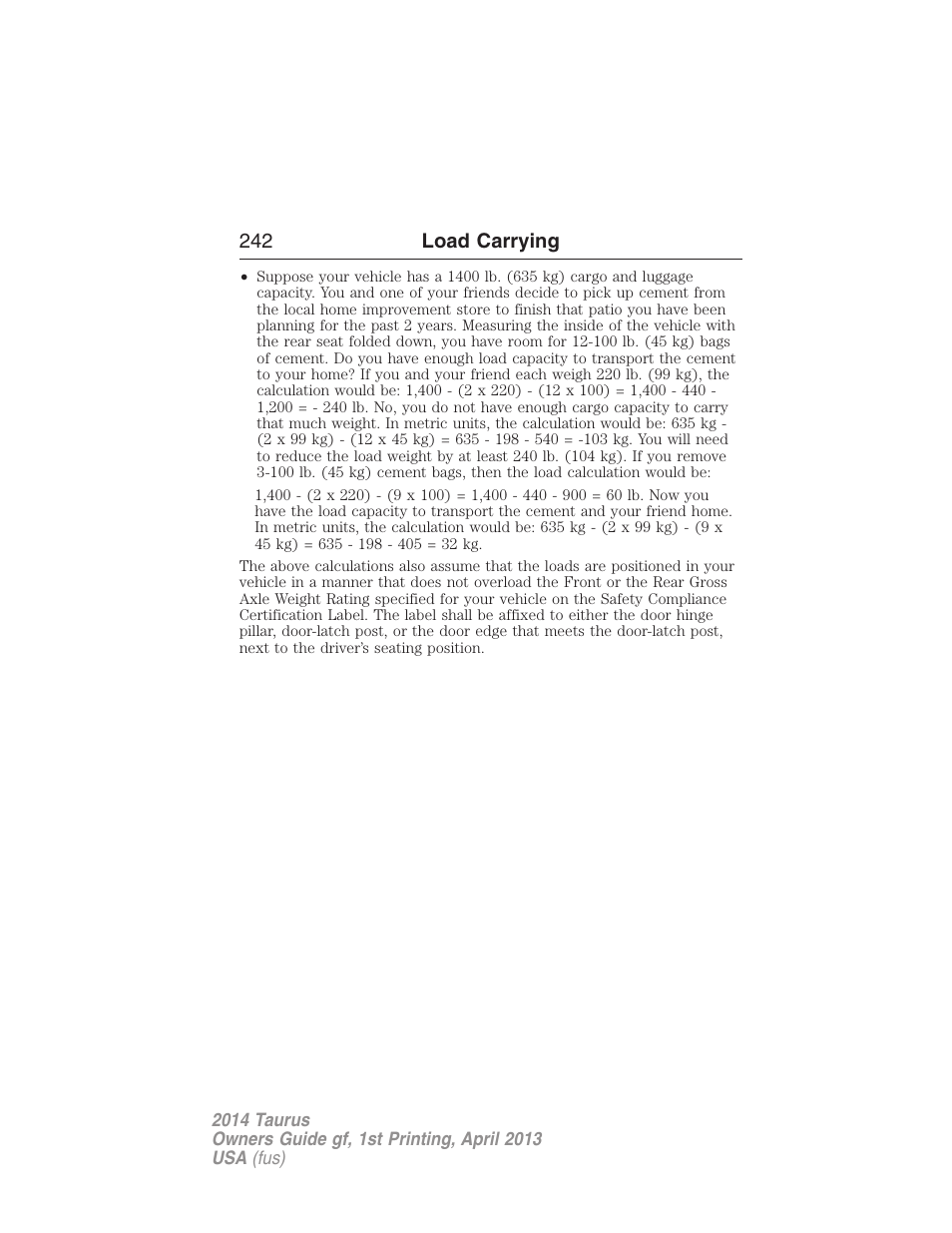 FORD 2014 Taurus v.1 User Manual | Page 243 / 550