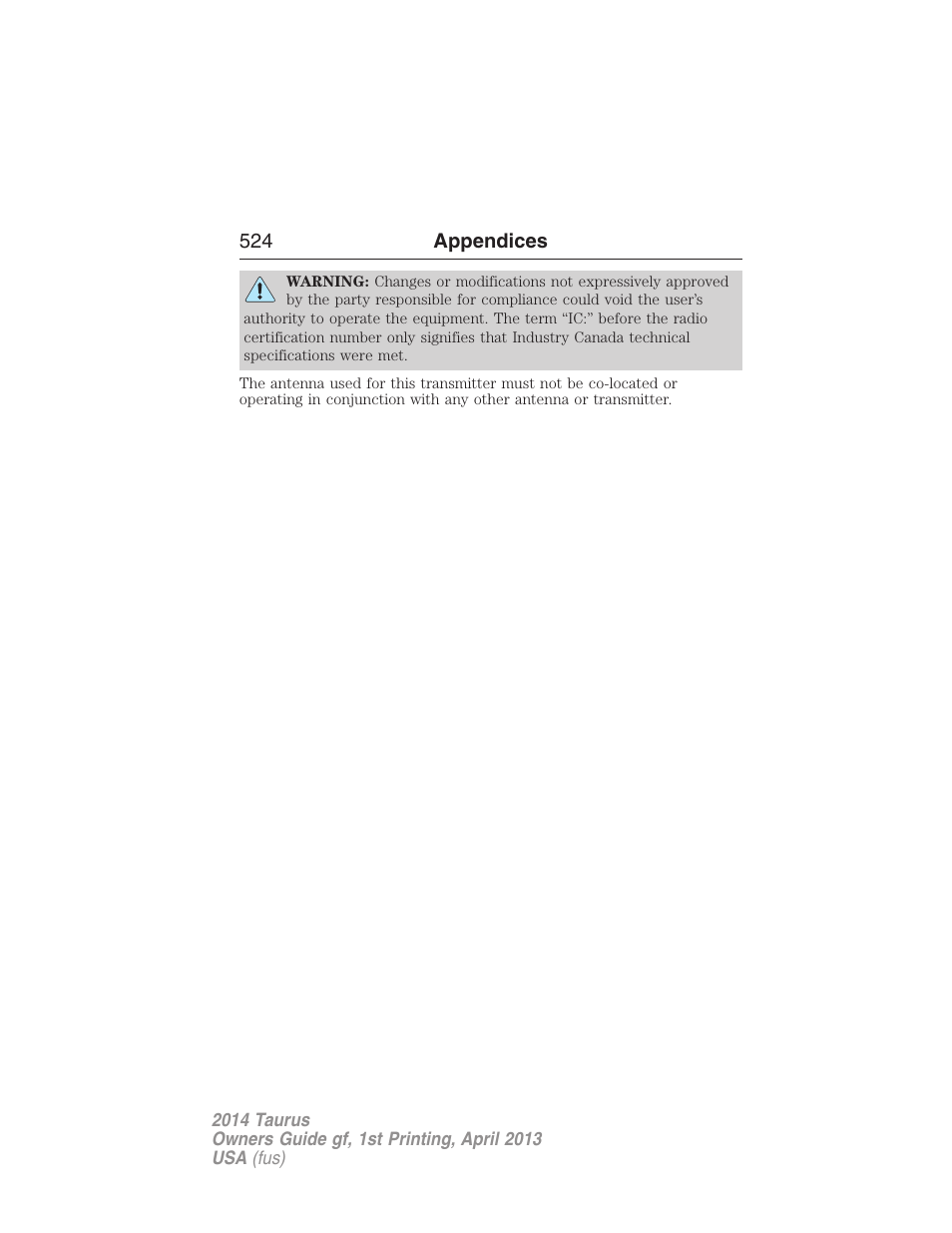 FORD 2014 Taurus v.1 User Manual | Page 525 / 550