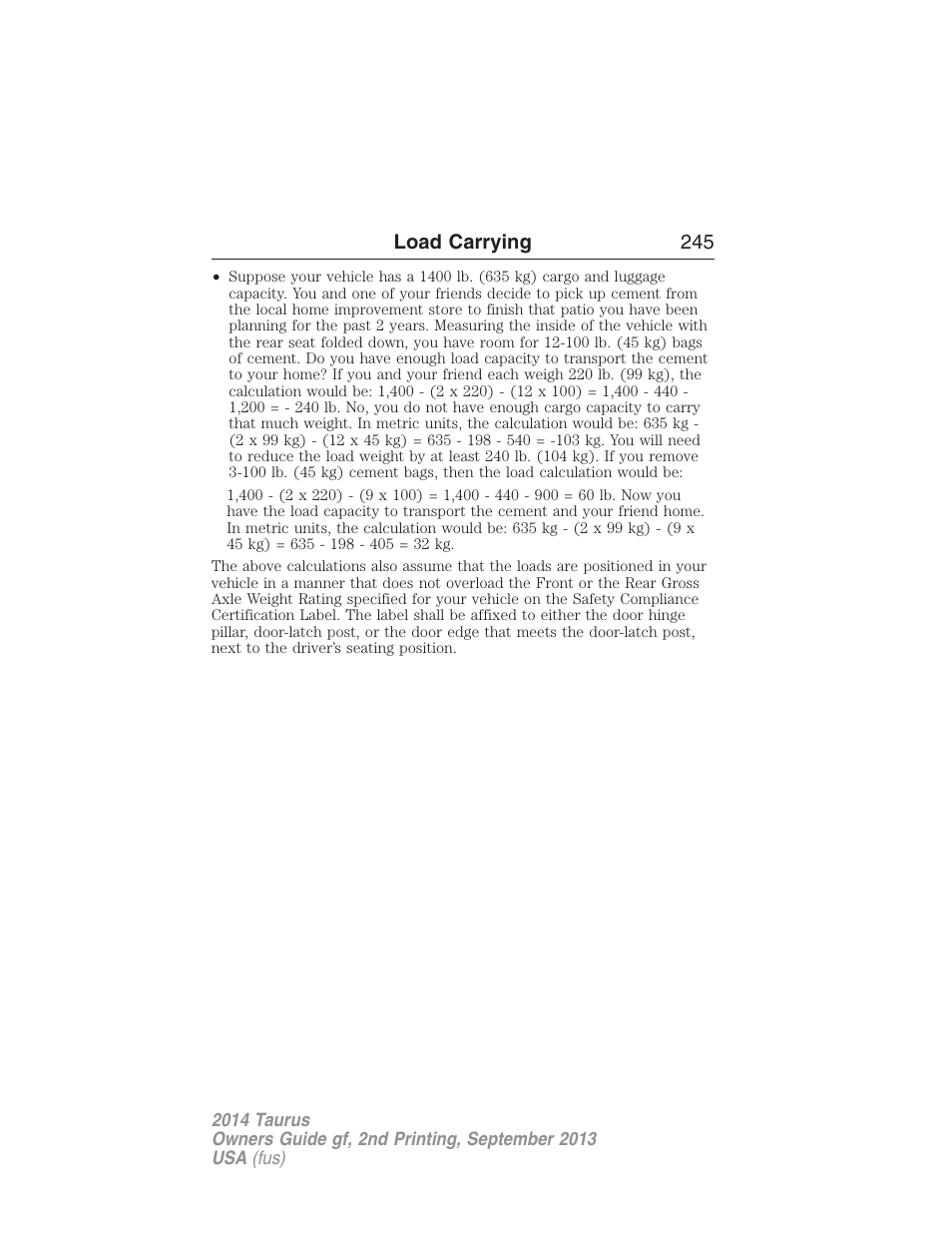 FORD 2014 Taurus v.2 User Manual | Page 246 / 554