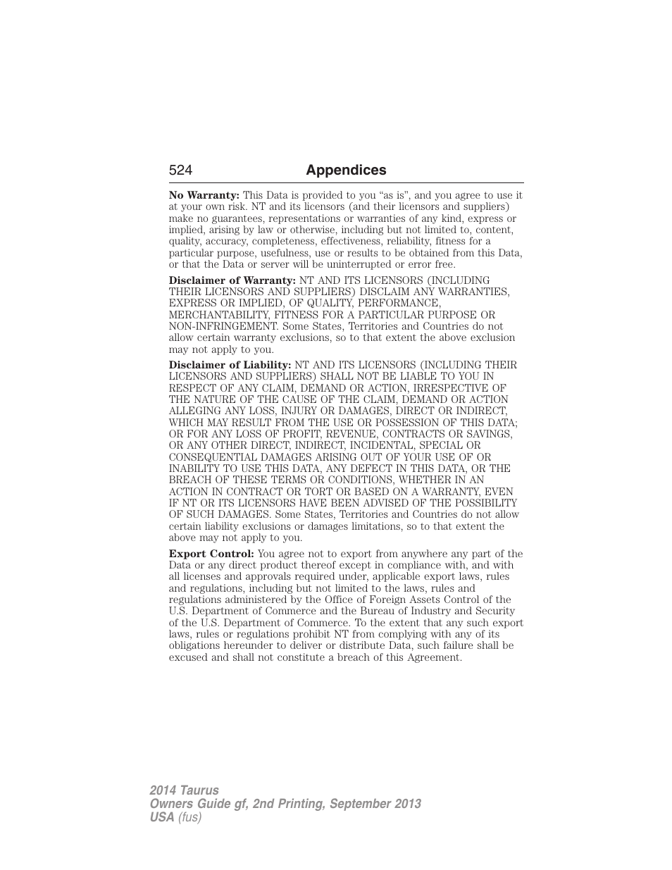 FORD 2014 Taurus v.2 User Manual | Page 525 / 554