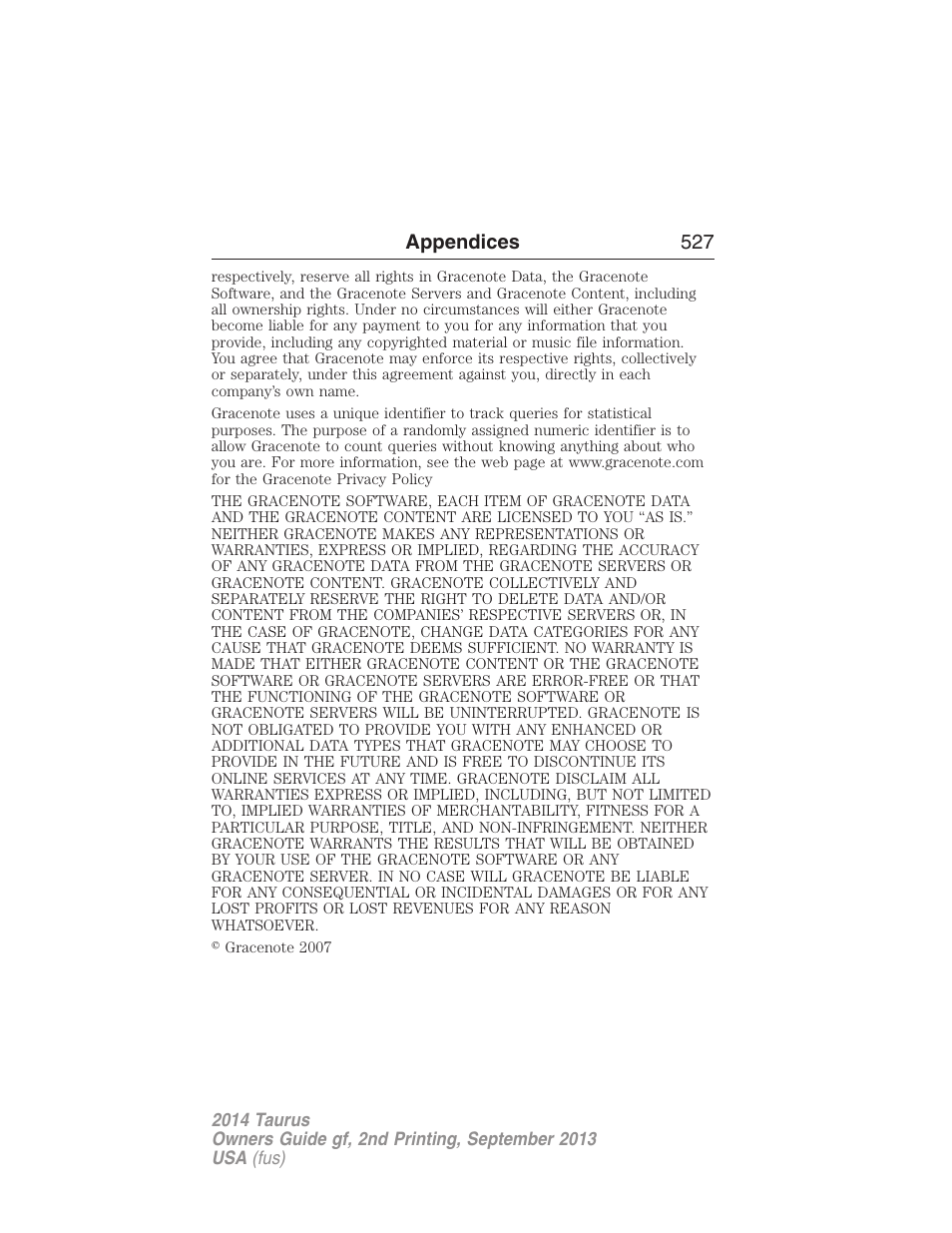 FORD 2014 Taurus v.2 User Manual | Page 528 / 554