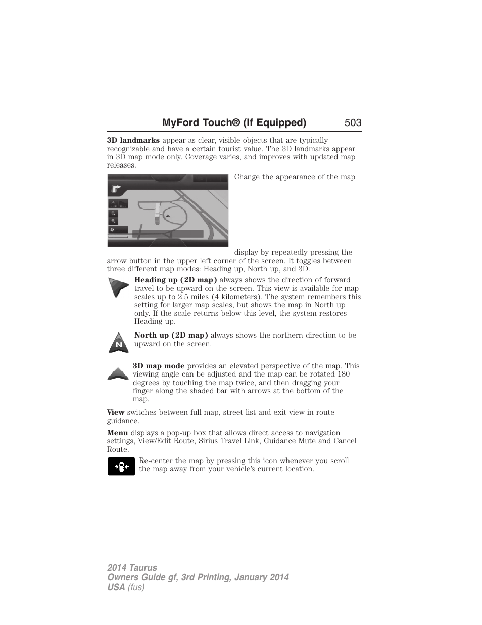 Myford touch® (if equipped) 503 | FORD 2014 Taurus v.3 User Manual | Page 504 / 553