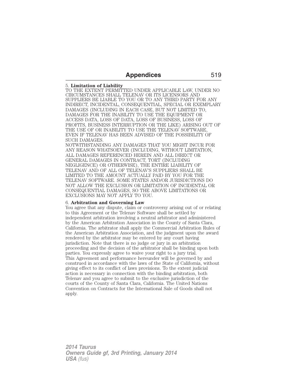 FORD 2014 Taurus v.3 User Manual | Page 520 / 553