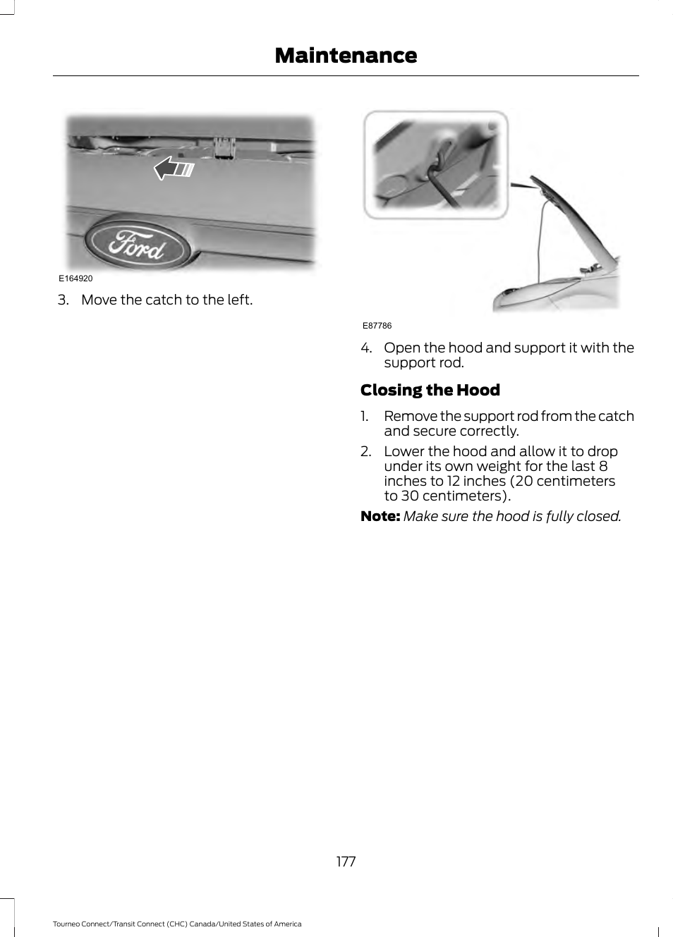 Maintenance | FORD 2014 Transit Connect v.1 User Manual | Page 180 / 401