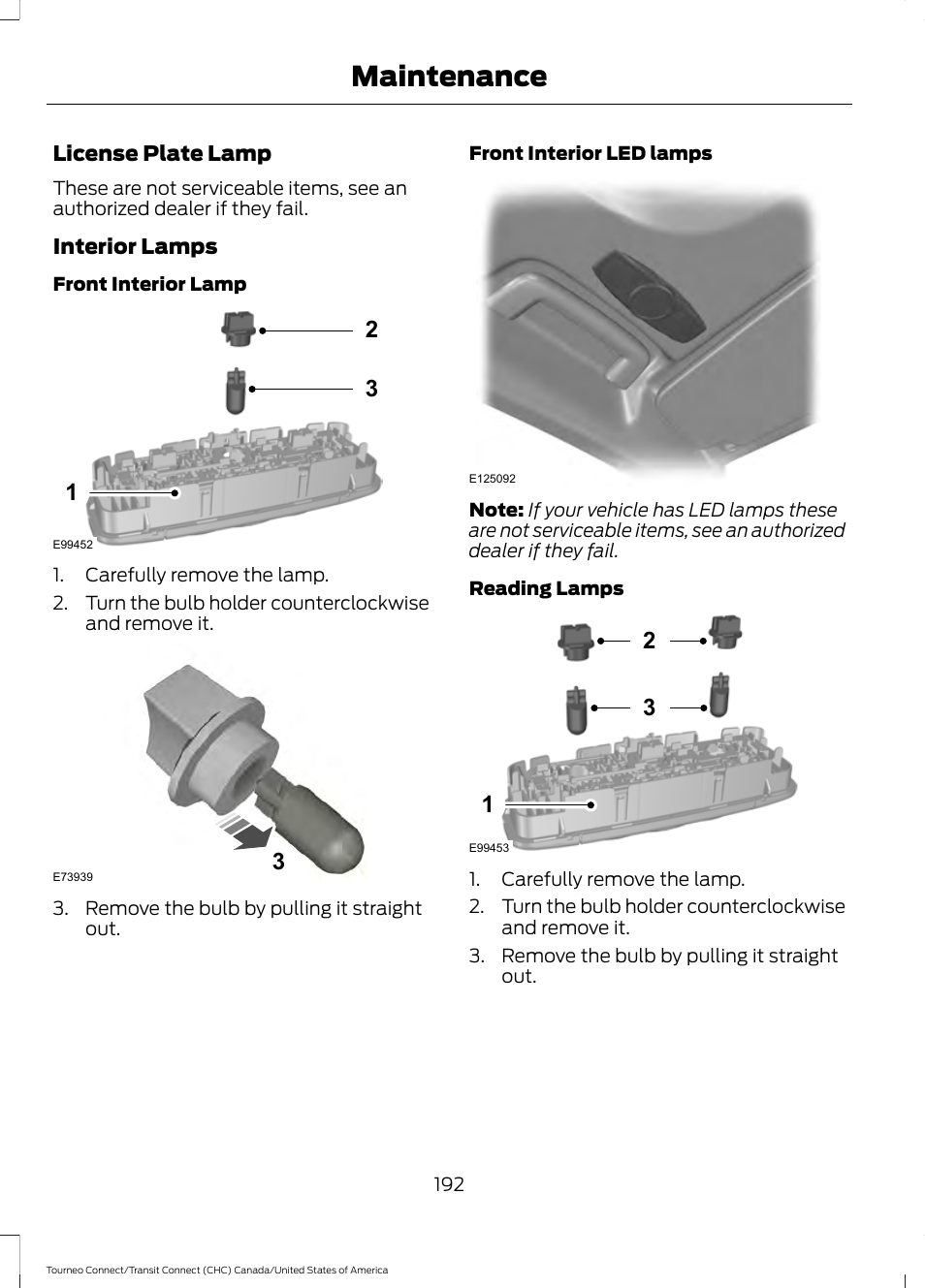 Maintenance | FORD 2014 Transit Connect v.1 User Manual | Page 195 / 401