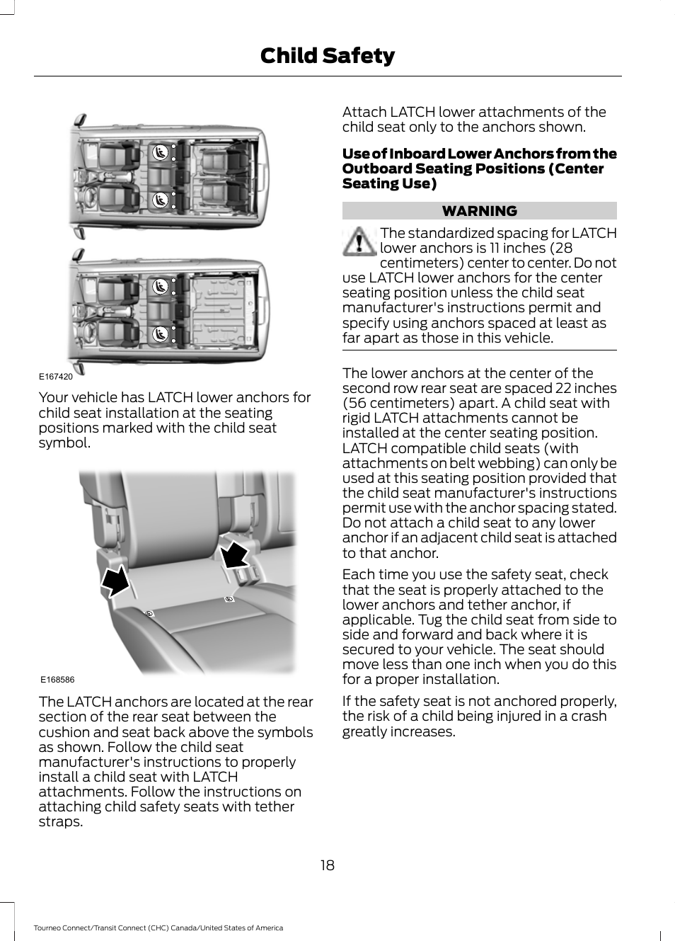 Child safety | FORD 2014 Transit Connect v.1 User Manual | Page 21 / 401