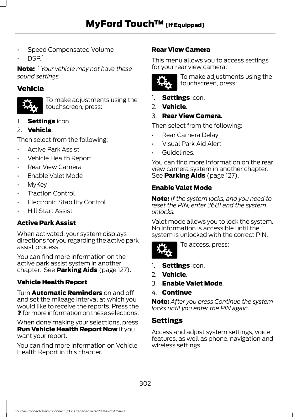 Myford touch | FORD 2014 Transit Connect v.1 User Manual | Page 305 / 401