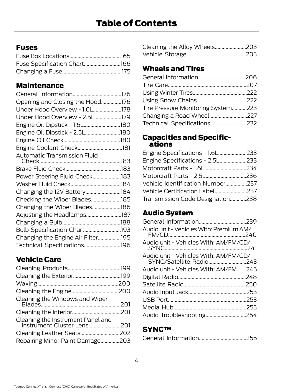FORD 2014 Transit Connect v.1 User Manual | Page 7 / 401