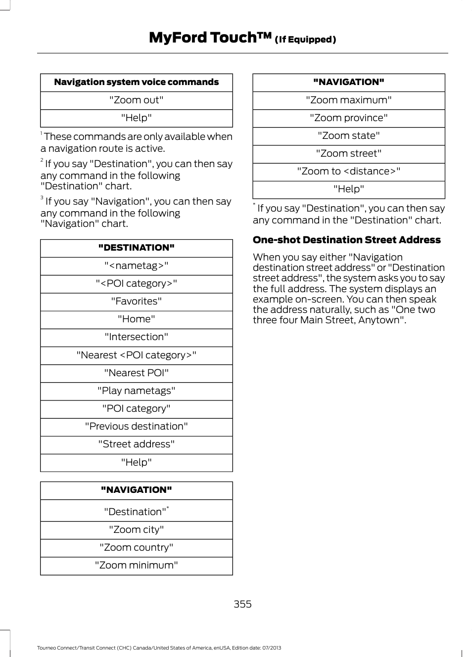 Myford touch | FORD 2014 Transit Connect v.2 User Manual | Page 358 / 404