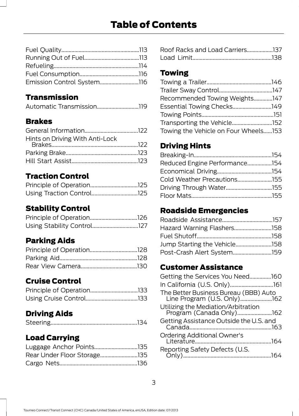 FORD 2014 Transit Connect v.2 User Manual | Page 6 / 404