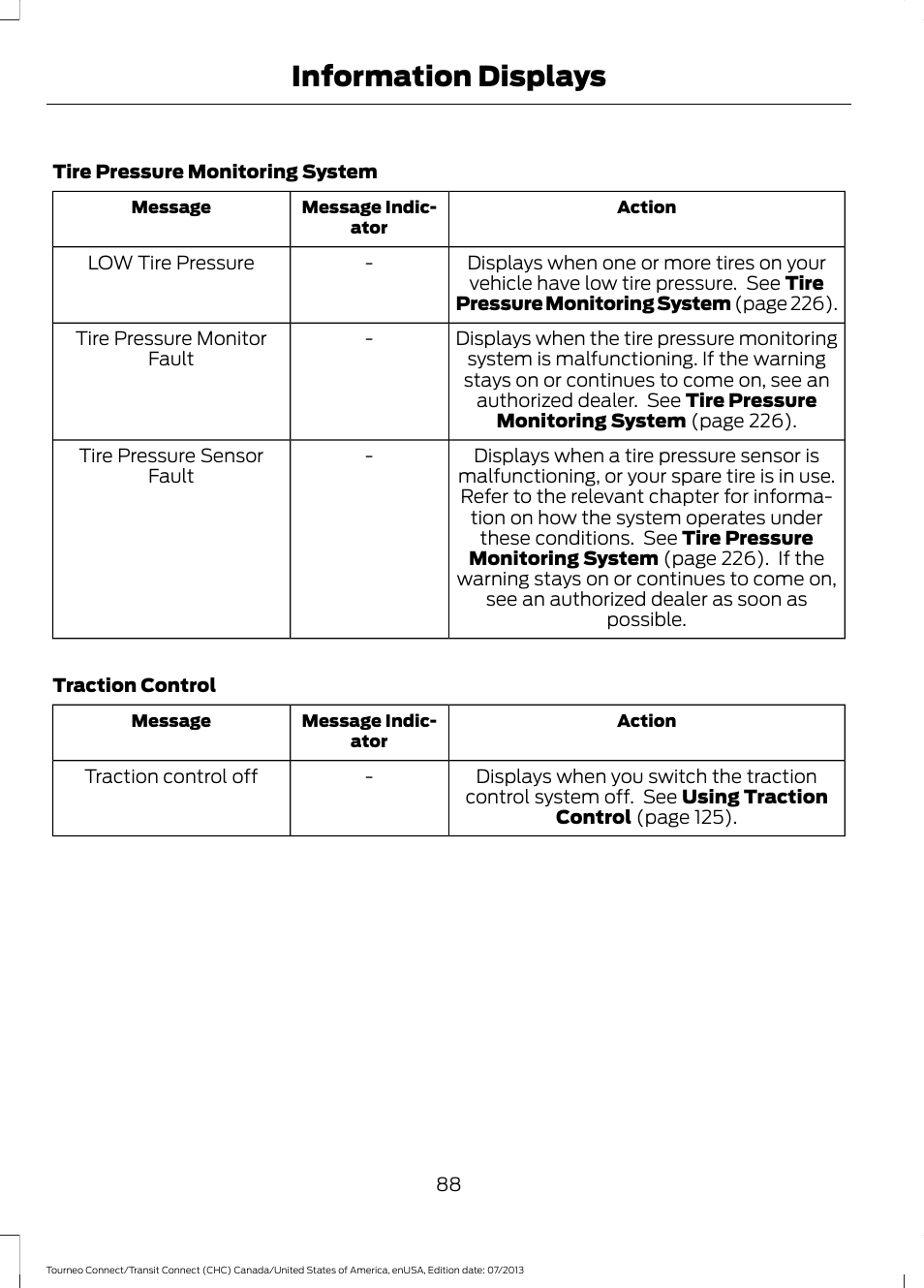 Information displays | FORD 2014 Transit Connect v.2 User Manual | Page 91 / 404