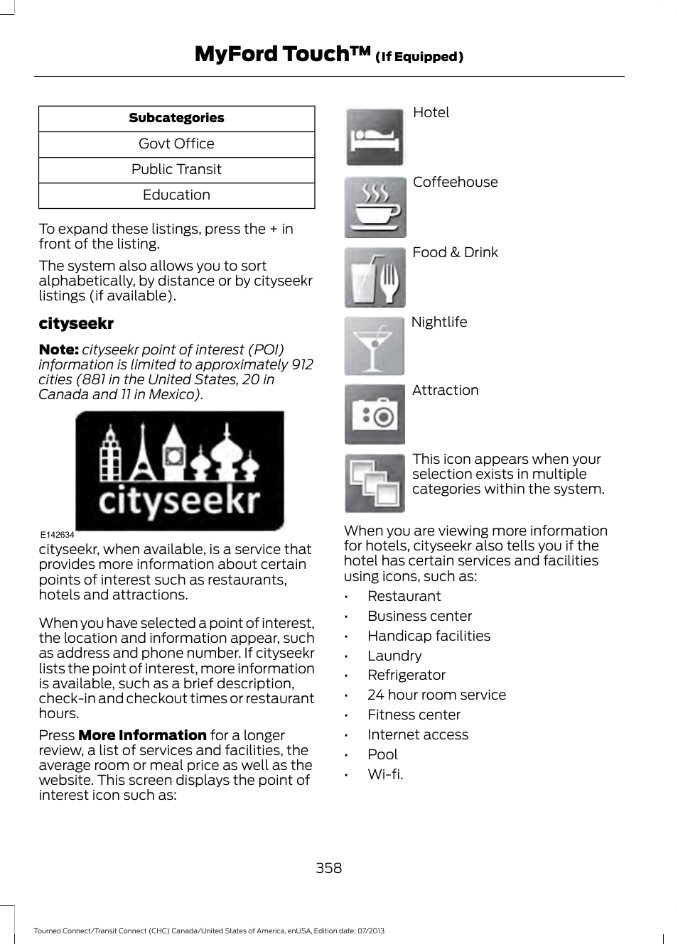 Myford touch | FORD 2014 Transit Connect v.3 User Manual | Page 361 / 411