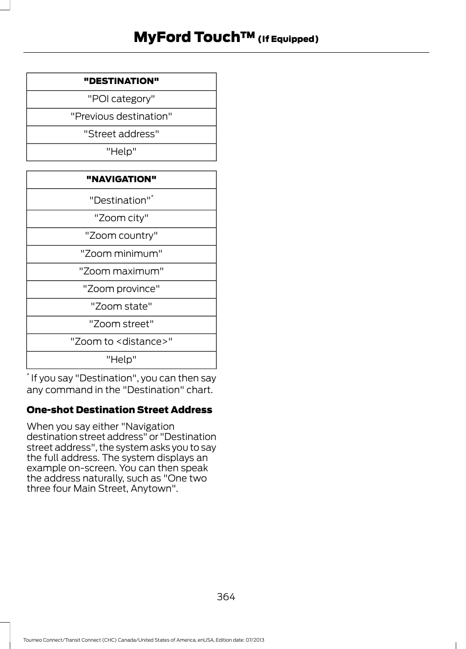 Myford touch | FORD 2014 Transit Connect v.3 User Manual | Page 367 / 411