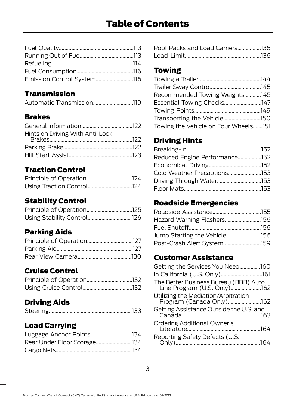 FORD 2014 Transit Connect v.3 User Manual | Page 6 / 411