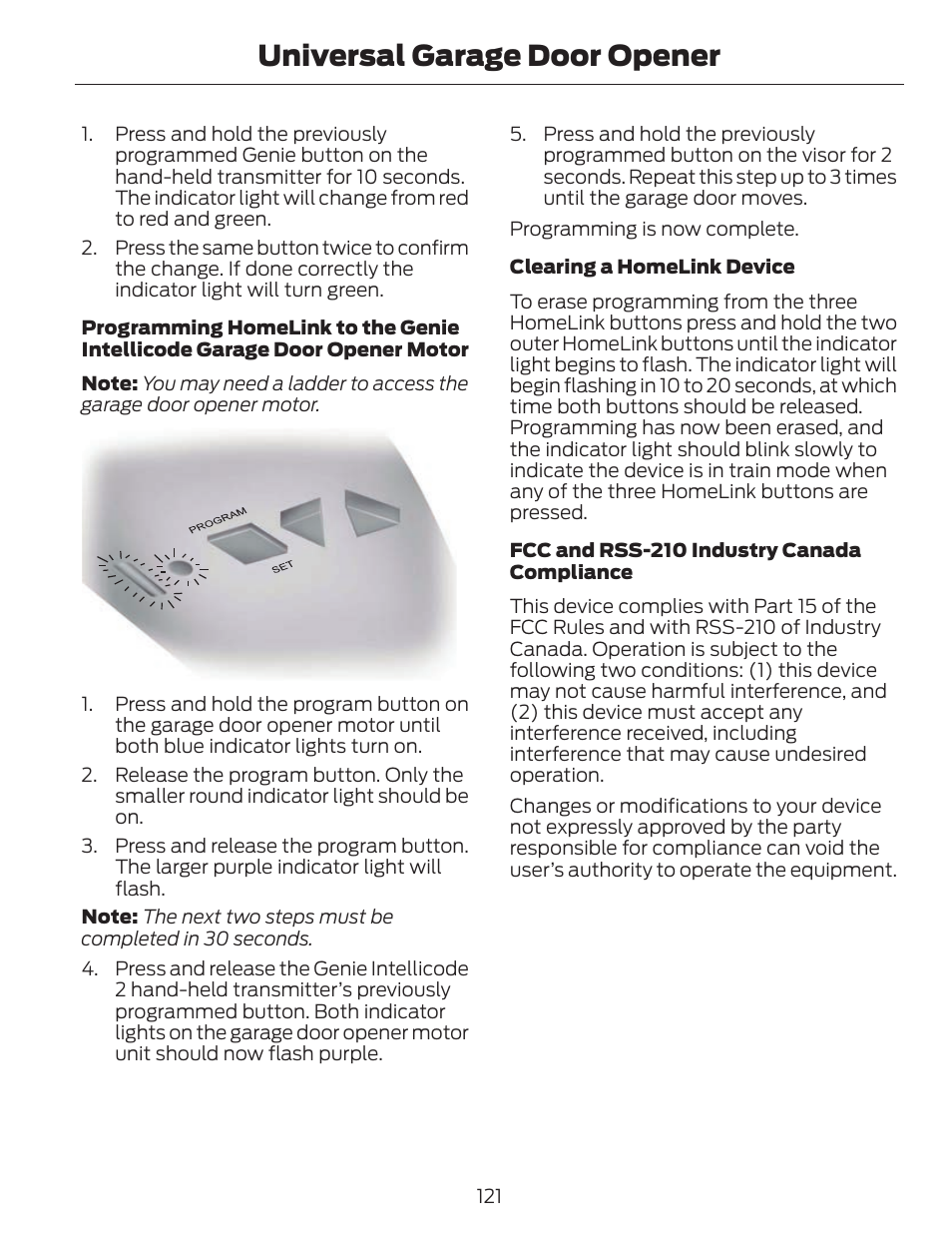 Universal garage door opener | FORD 2013 C-MAX Hybrid v.1 User Manual | Page 124 / 446