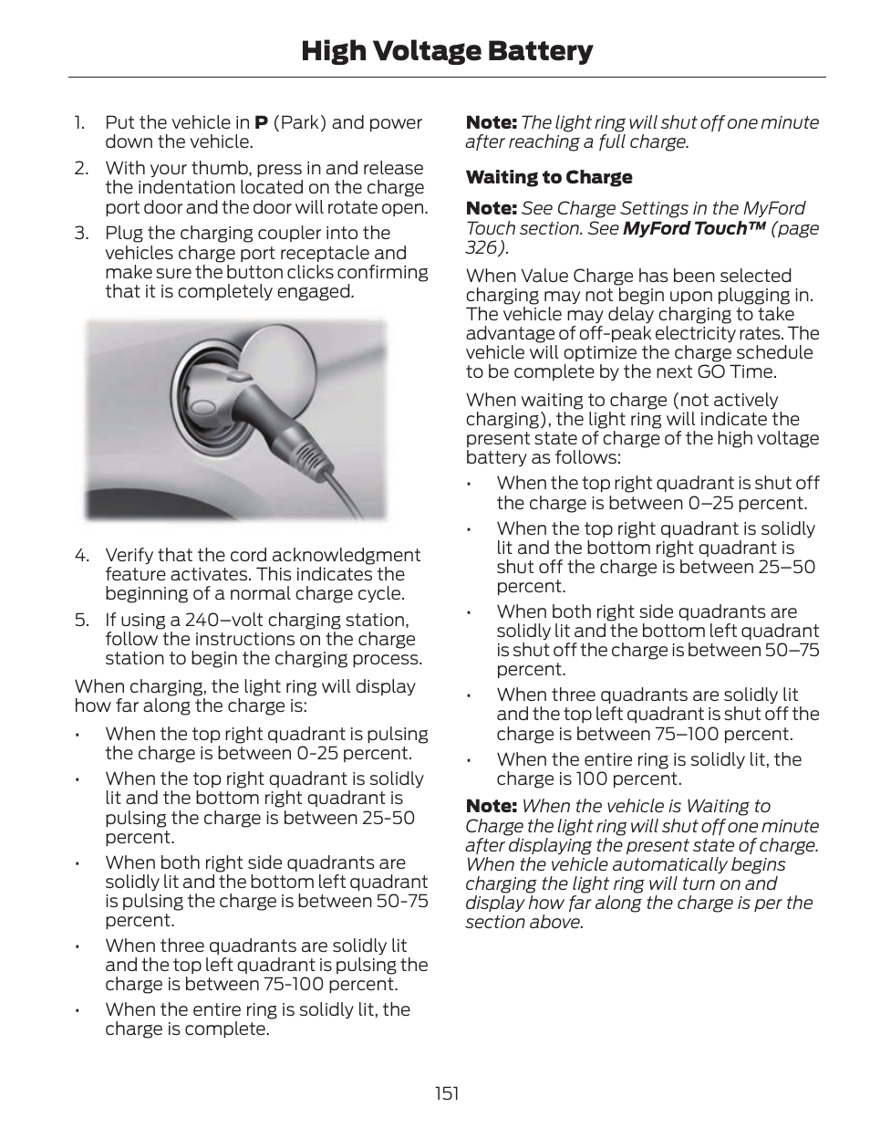 High voltage battery | FORD 2013 C-MAX Hybrid v.1 User Manual | Page 154 / 446