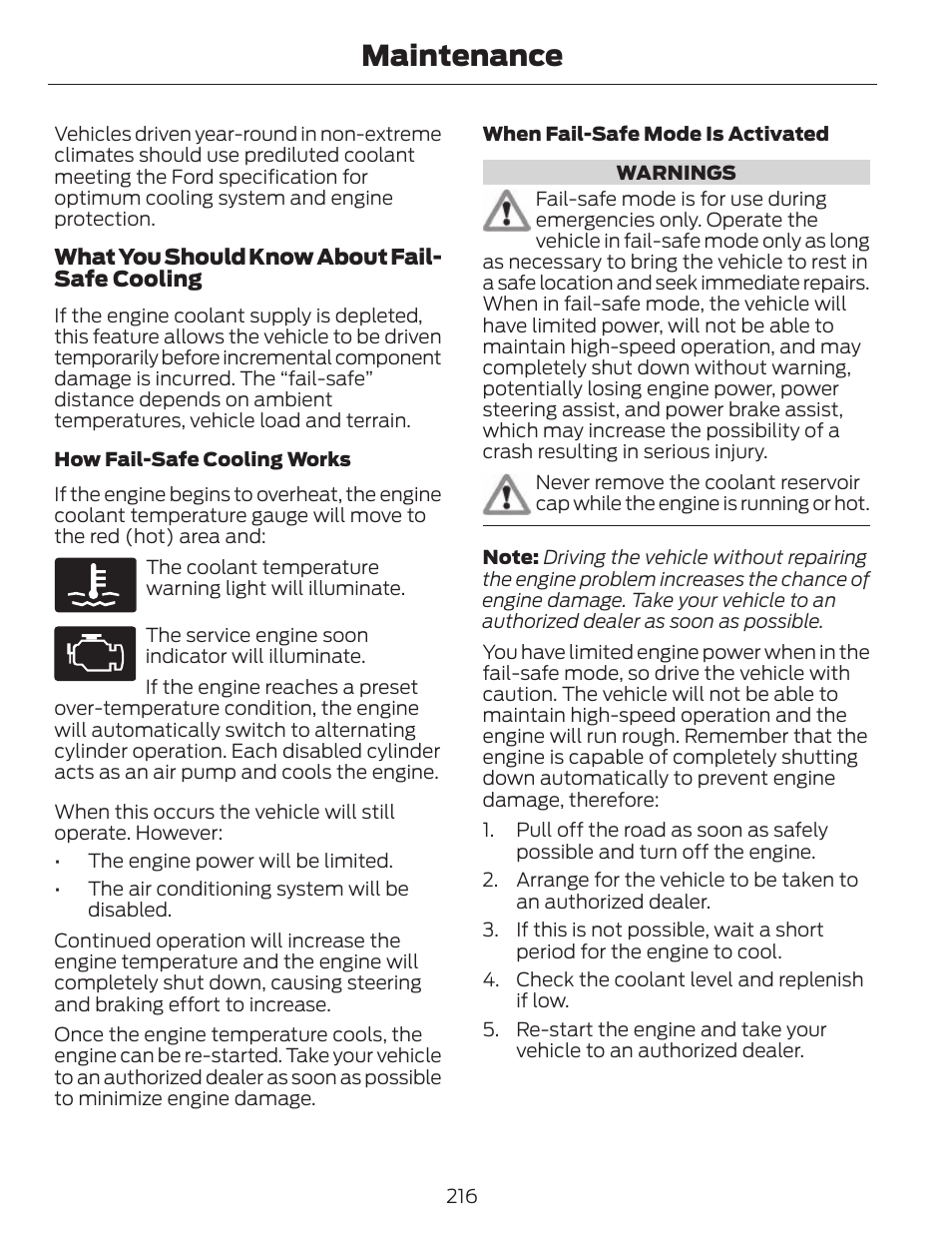 Maintenance | FORD 2013 C-MAX Hybrid v.1 User Manual | Page 219 / 446