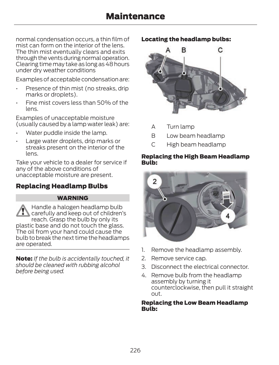 Maintenance | FORD 2013 C-MAX Hybrid v.1 User Manual | Page 229 / 446