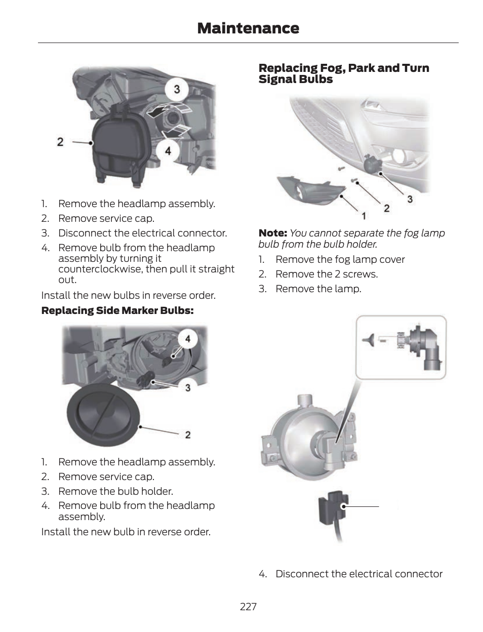 Maintenance | FORD 2013 C-MAX Hybrid v.1 User Manual | Page 230 / 446