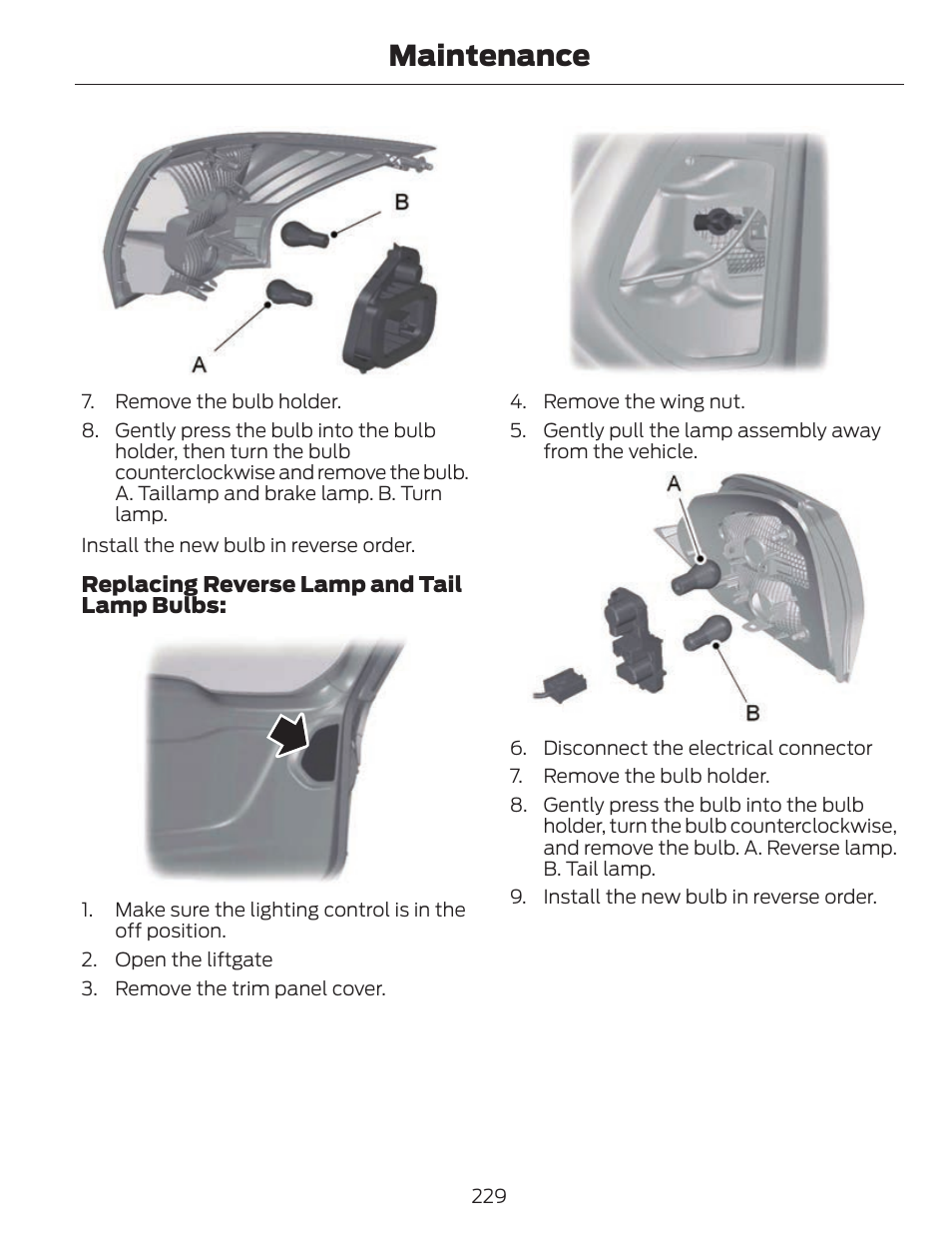 Maintenance | FORD 2013 C-MAX Hybrid v.1 User Manual | Page 232 / 446
