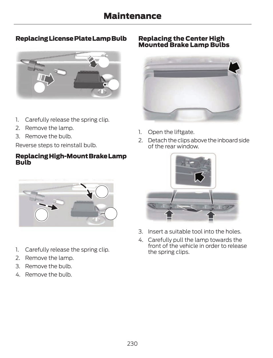 Maintenance | FORD 2013 C-MAX Hybrid v.1 User Manual | Page 233 / 446