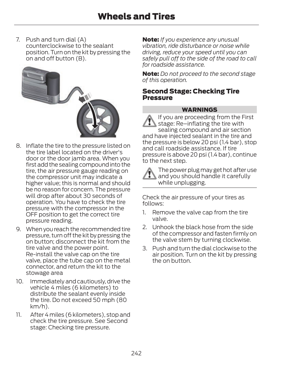 Wheels and tires | FORD 2013 C-MAX Hybrid v.1 User Manual | Page 245 / 446