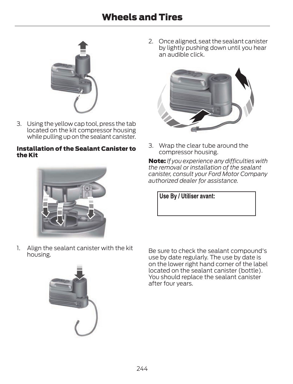 Wheels and tires | FORD 2013 C-MAX Hybrid v.1 User Manual | Page 247 / 446