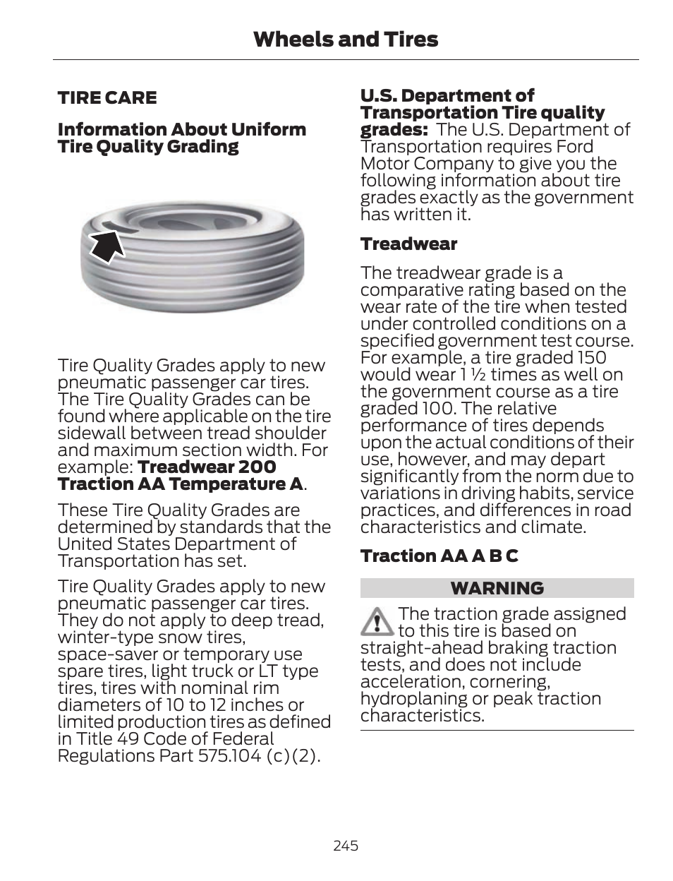 Wheels and tires | FORD 2013 C-MAX Hybrid v.1 User Manual | Page 248 / 446