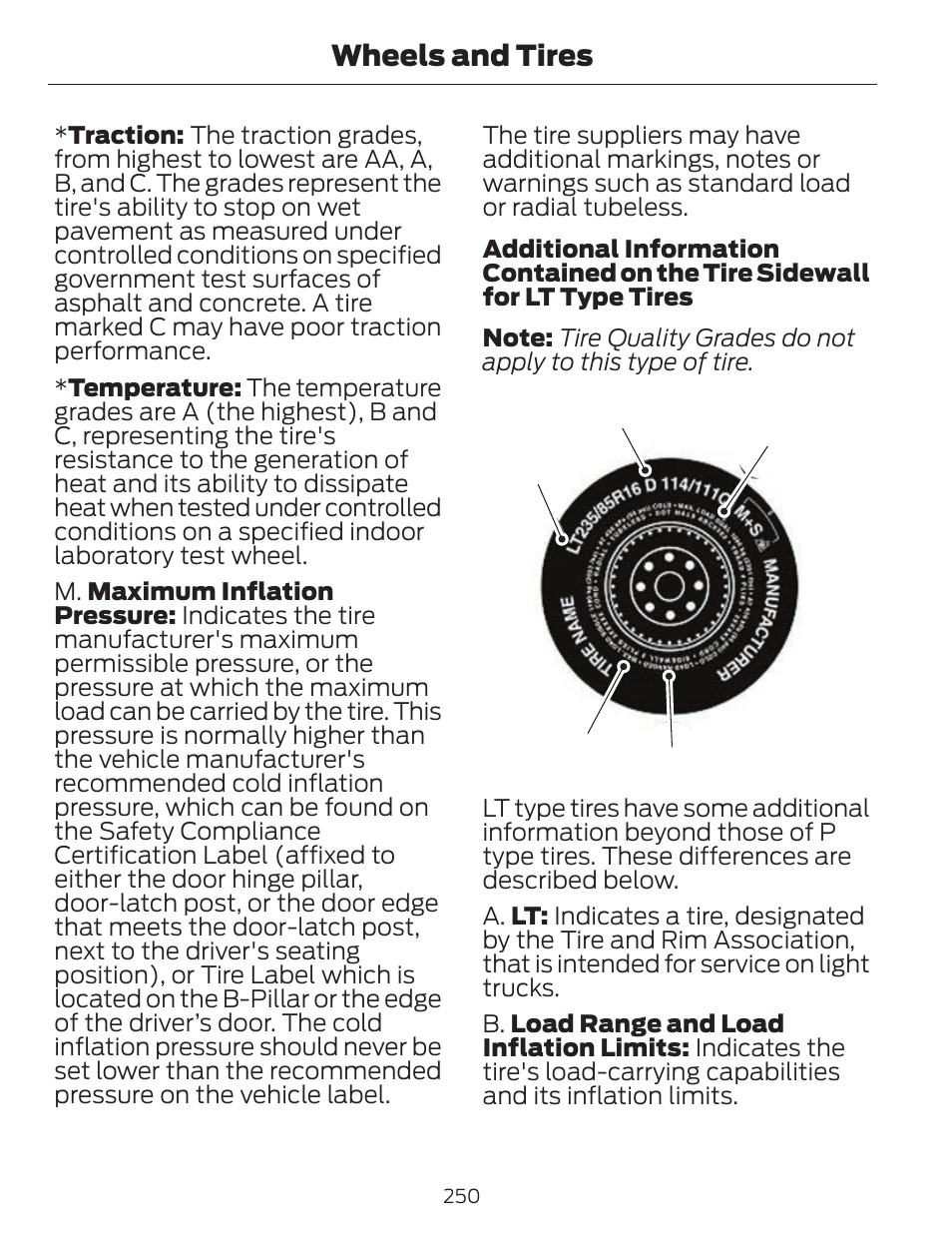 Wheels and tires | FORD 2013 C-MAX Hybrid v.1 User Manual | Page 253 / 446