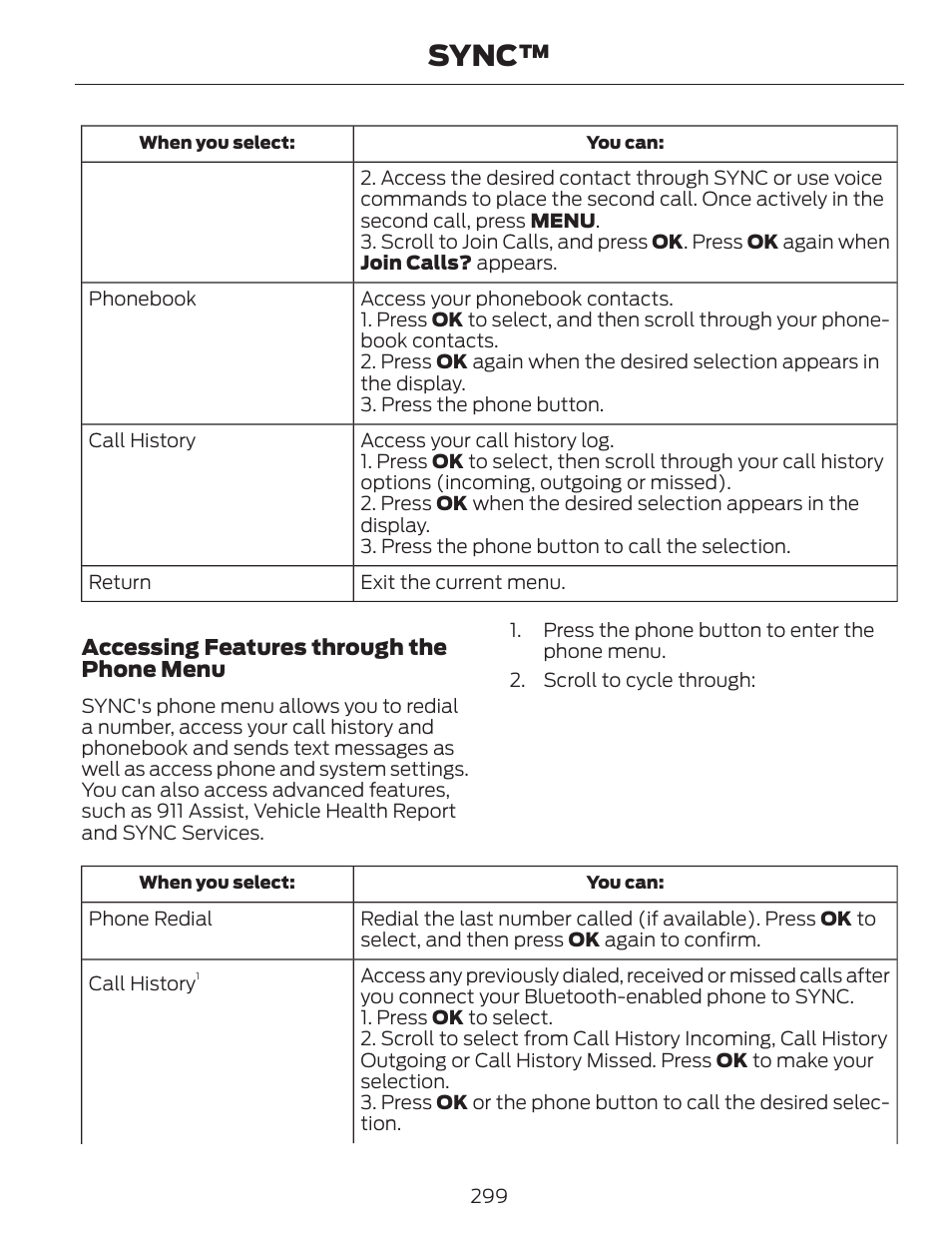 Sync | FORD 2013 C-MAX Hybrid v.1 User Manual | Page 302 / 446