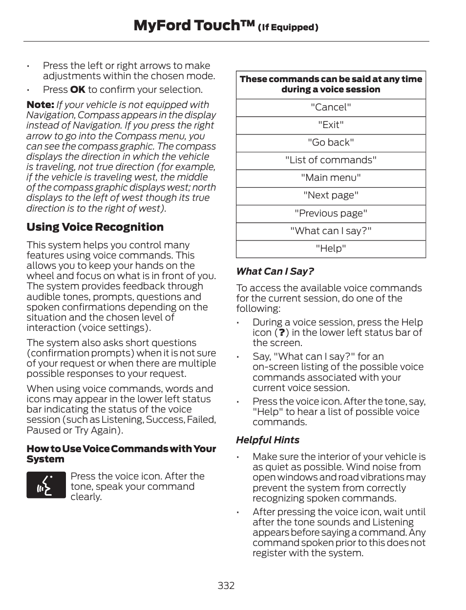 Myford touch | FORD 2013 C-MAX Hybrid v.1 User Manual | Page 335 / 446