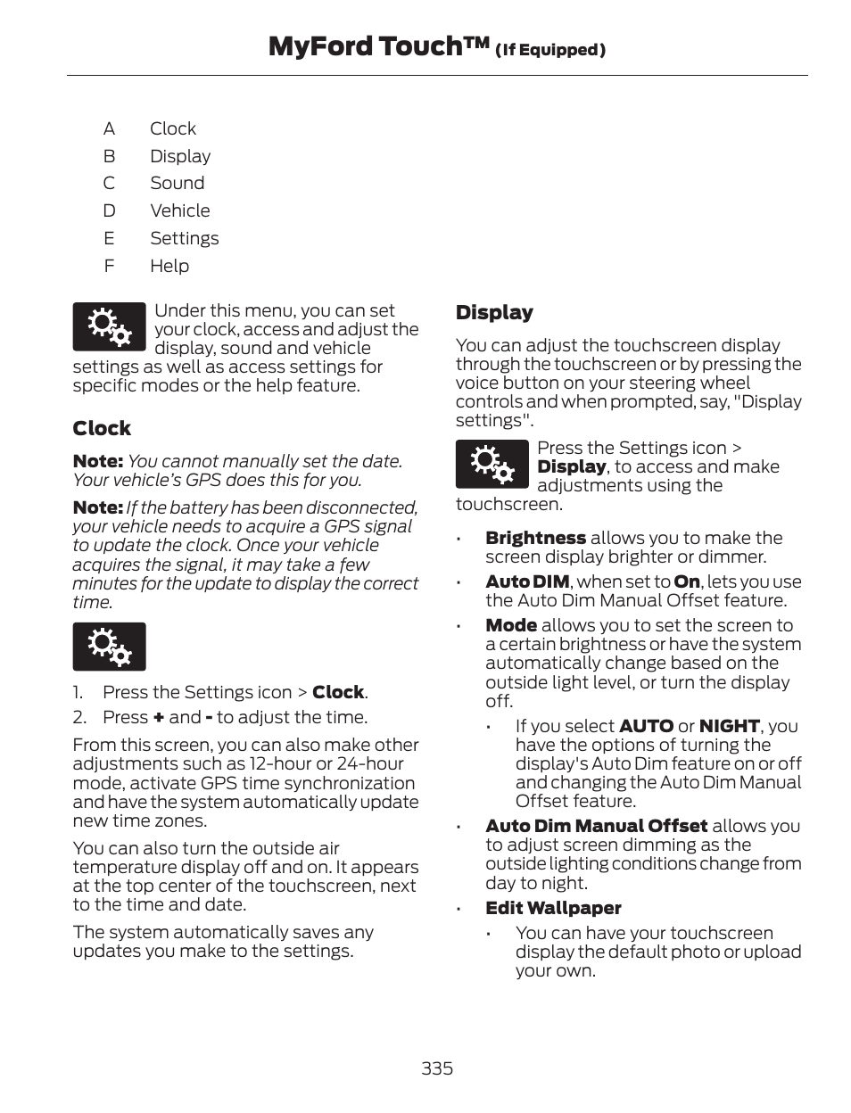 Myford touch | FORD 2013 C-MAX Hybrid v.1 User Manual | Page 338 / 446