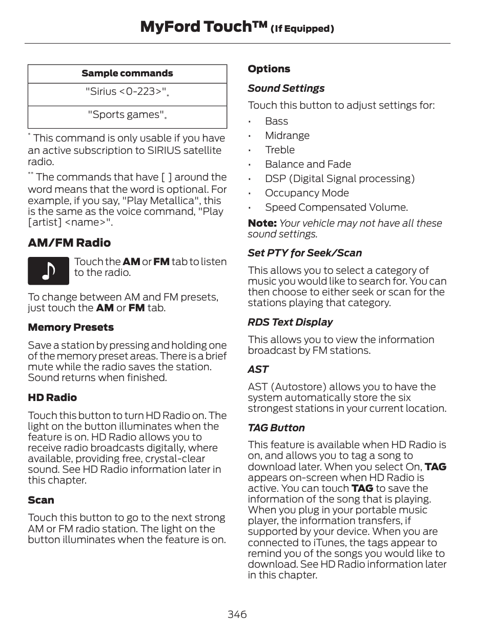 Myford touch | FORD 2013 C-MAX Hybrid v.1 User Manual | Page 349 / 446