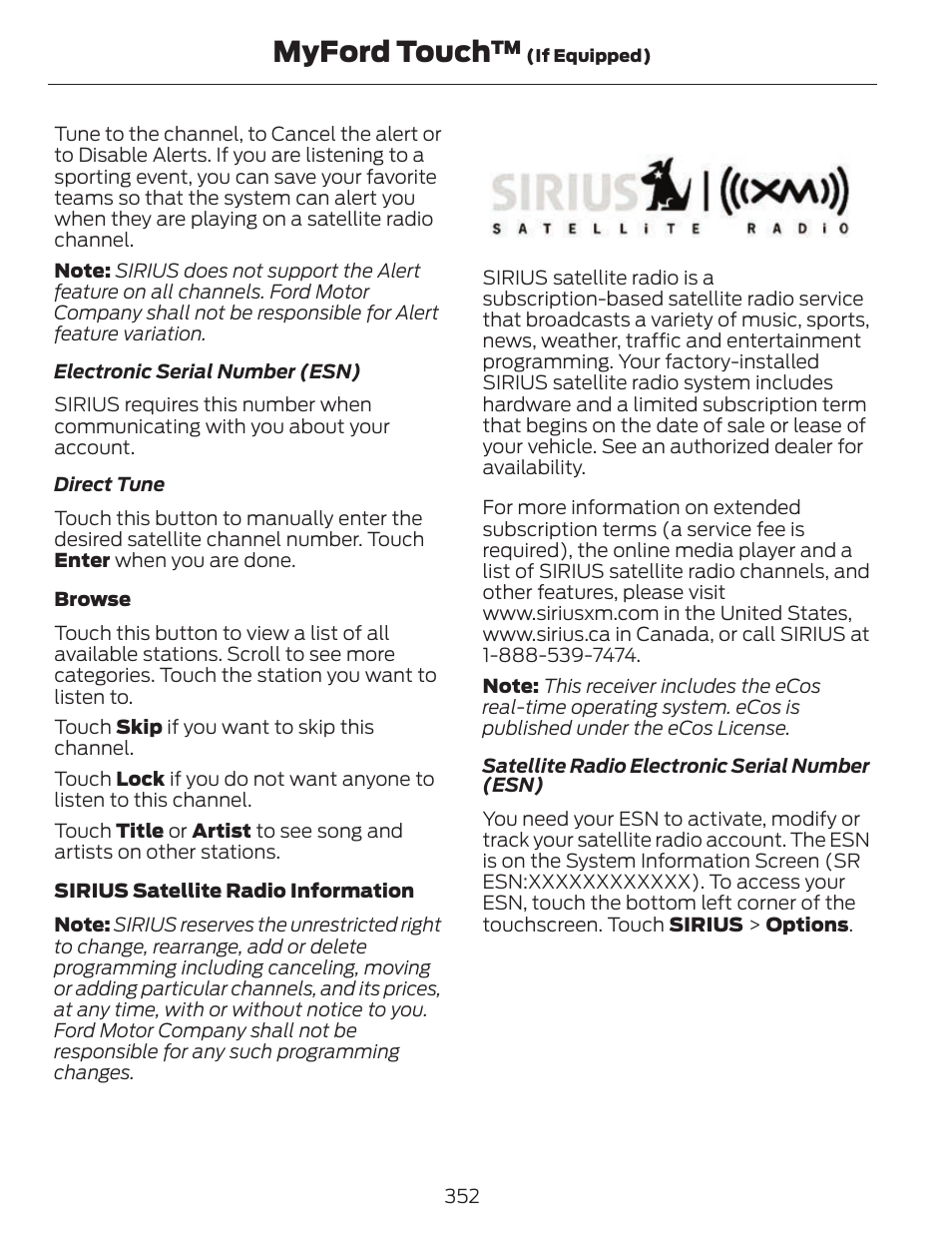 Myford touch | FORD 2013 C-MAX Hybrid v.1 User Manual | Page 355 / 446