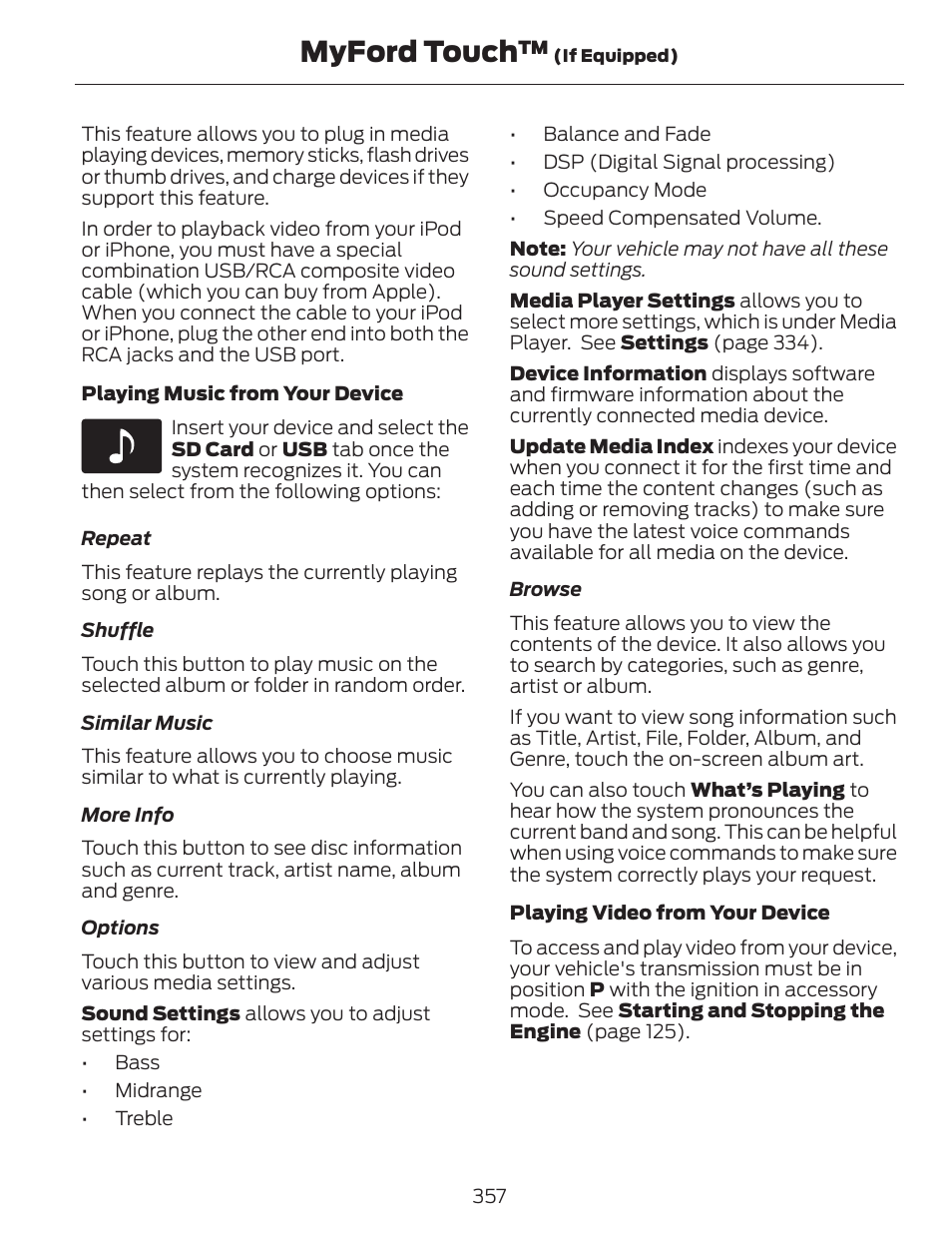 Myford touch | FORD 2013 C-MAX Hybrid v.1 User Manual | Page 360 / 446