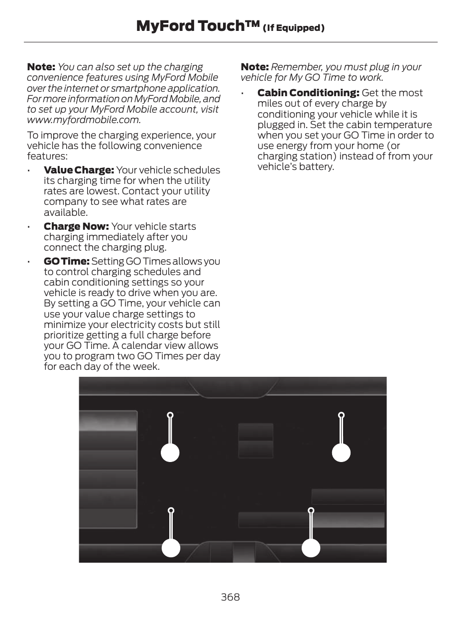 Myford touch, Ba c d | FORD 2013 C-MAX Hybrid v.1 User Manual | Page 371 / 446