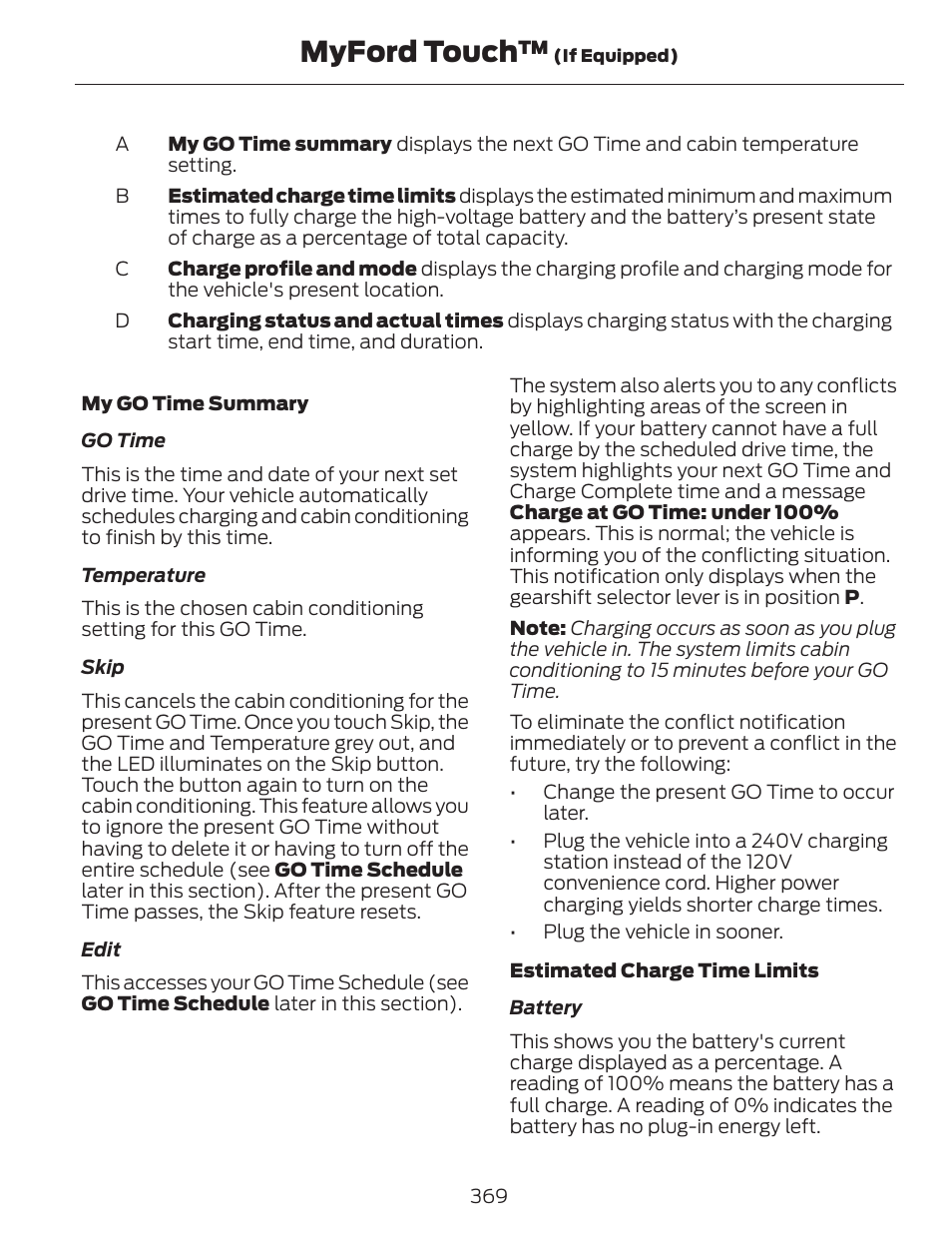 Myford touch | FORD 2013 C-MAX Hybrid v.1 User Manual | Page 372 / 446