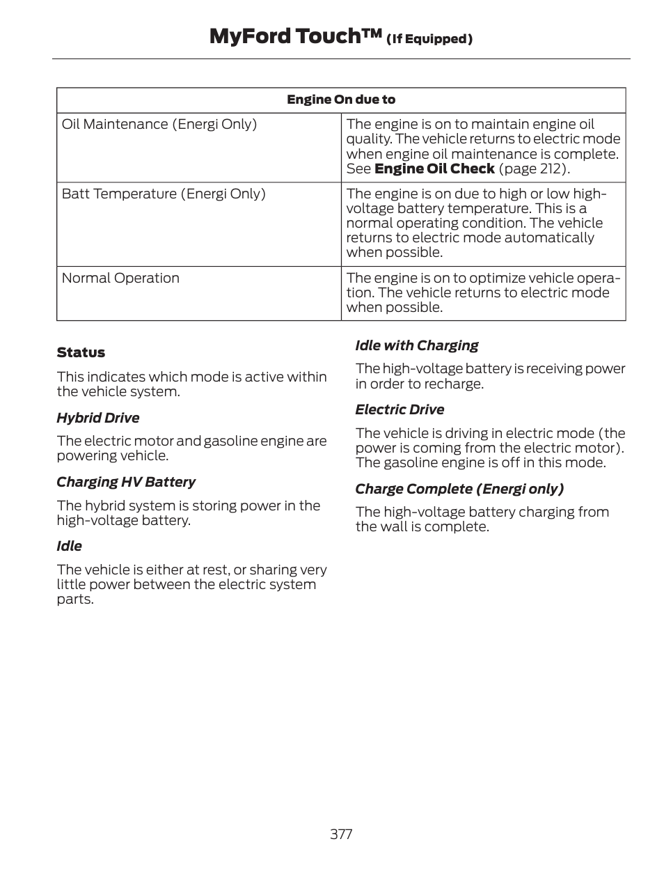 Myford touch | FORD 2013 C-MAX Hybrid v.1 User Manual | Page 380 / 446
