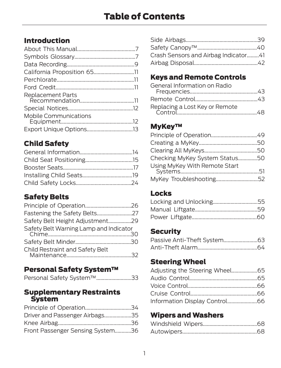 FORD 2013 C-MAX Hybrid v.1 User Manual | Page 4 / 446