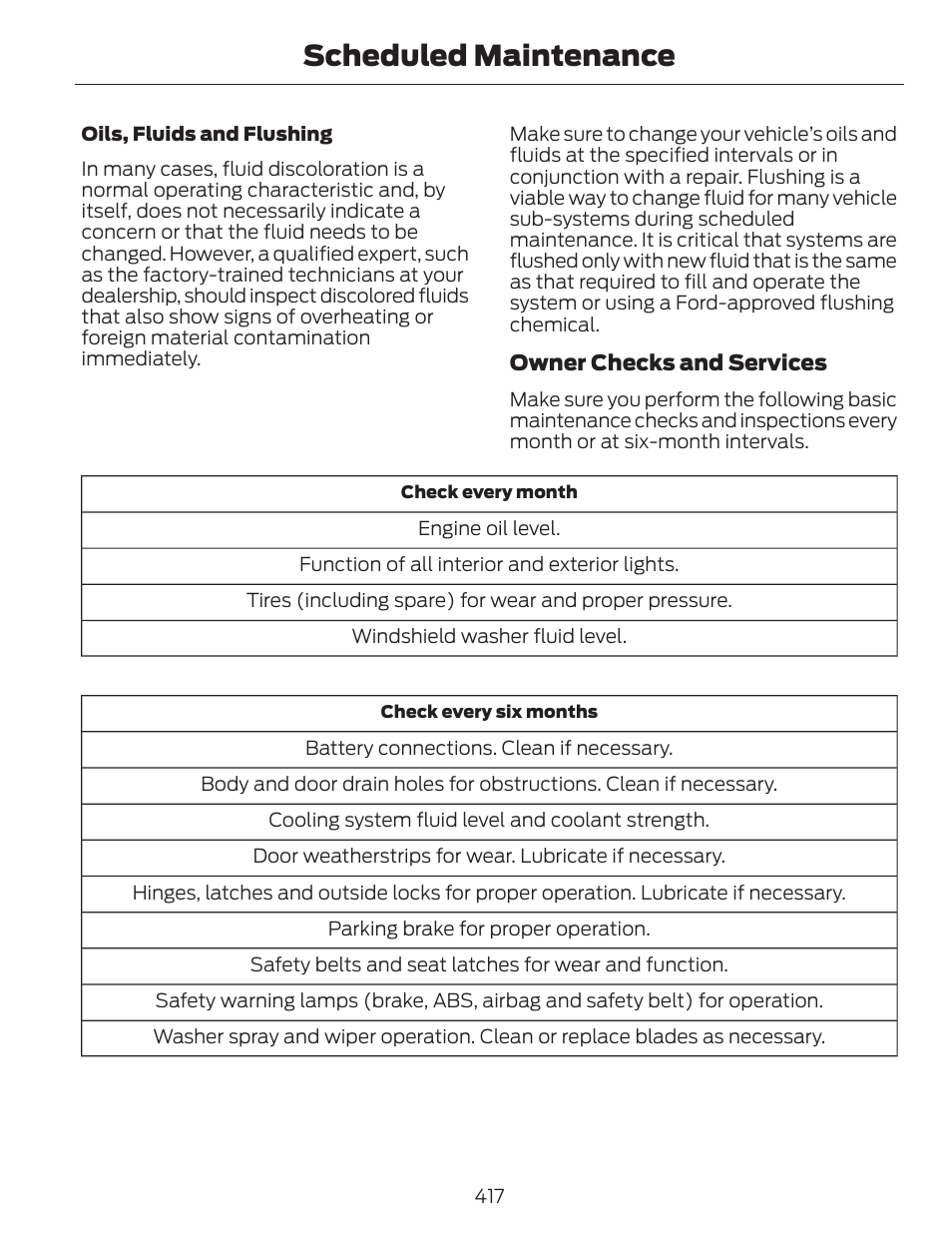 Scheduled maintenance | FORD 2013 C-MAX Hybrid v.1 User Manual | Page 420 / 446