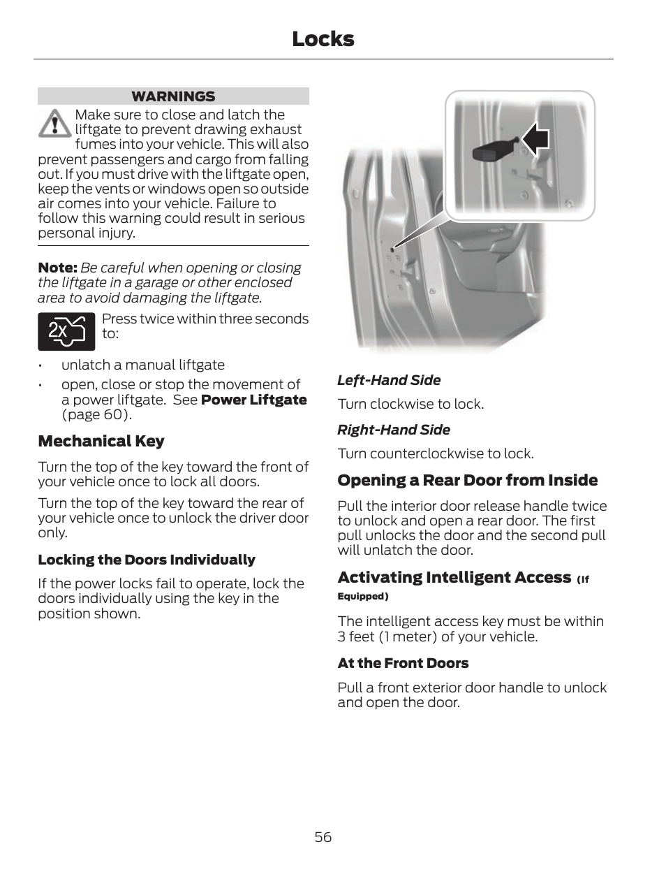 Locks | FORD 2013 C-MAX Hybrid v.1 User Manual | Page 59 / 446