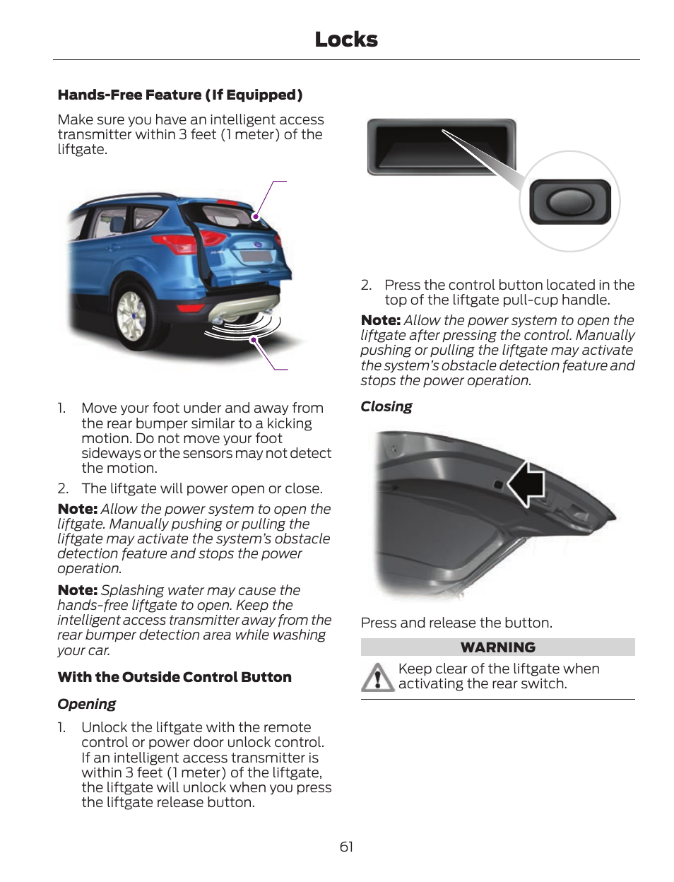 Locks | FORD 2013 C-MAX Hybrid v.1 User Manual | Page 64 / 446