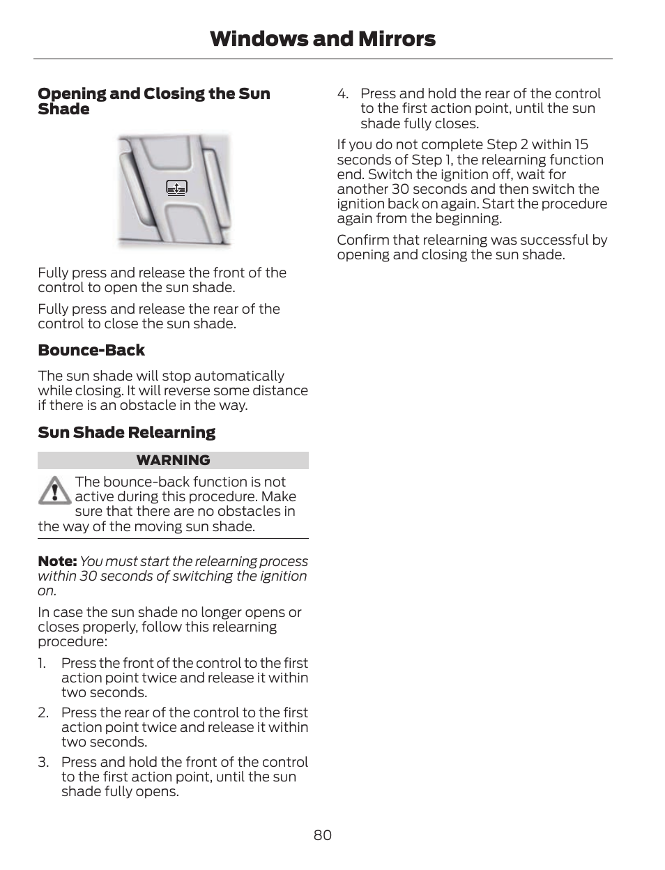 Windows and mirrors | FORD 2013 C-MAX Hybrid v.1 User Manual | Page 83 / 446