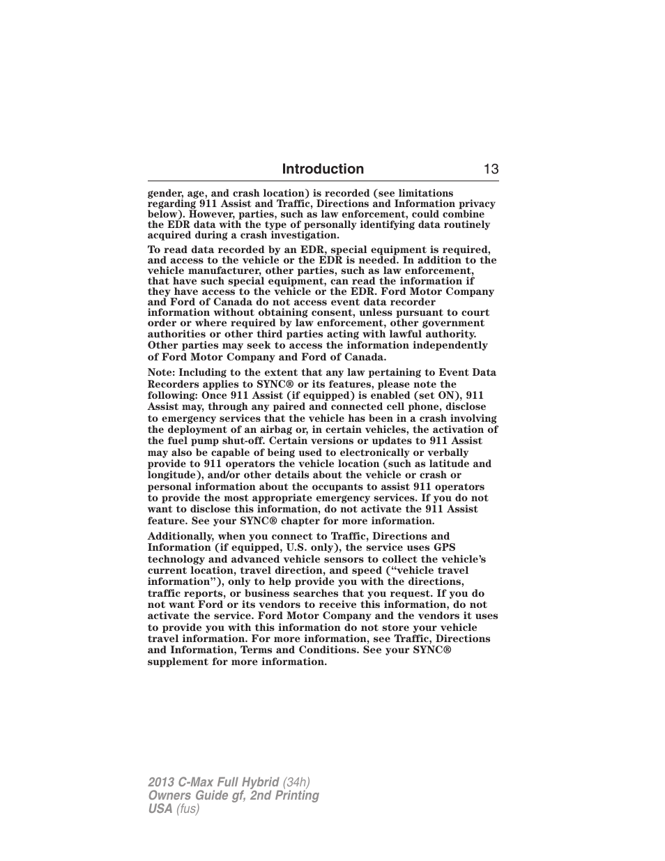 FORD 2013 C-MAX Hybrid v.2 User Manual | Page 14 / 524