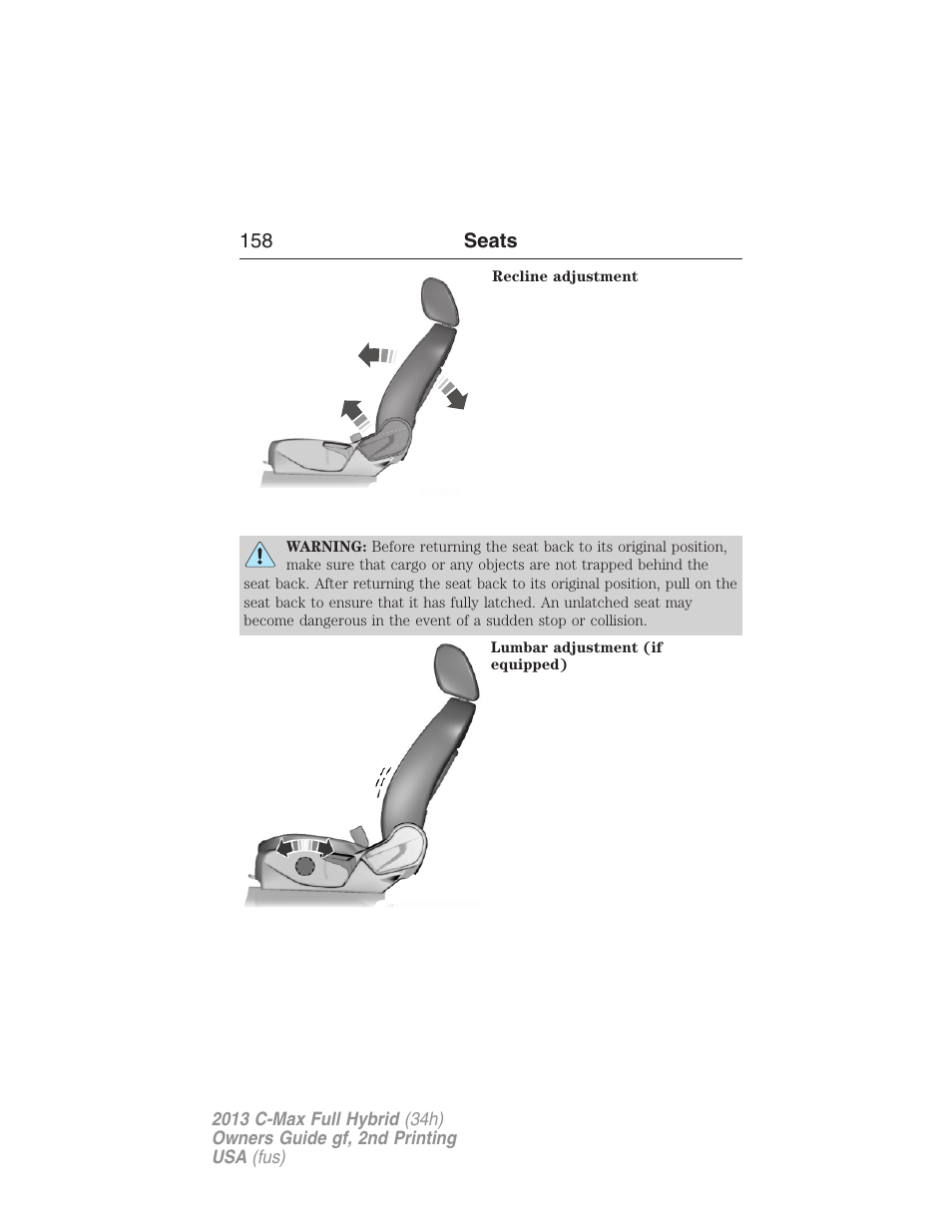 FORD 2013 C-MAX Hybrid v.2 User Manual | Page 159 / 524