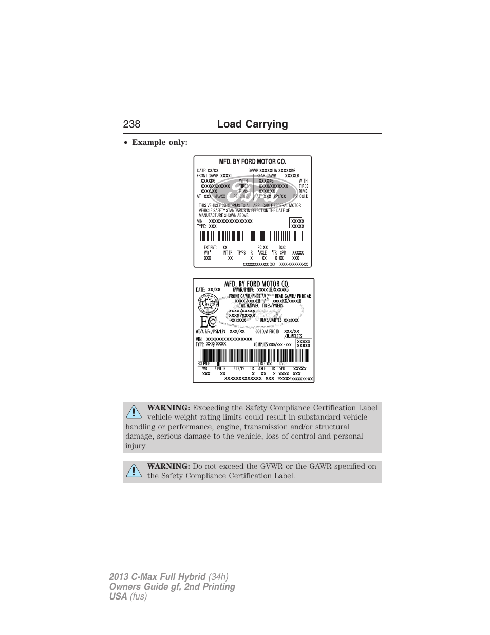 FORD 2013 C-MAX Hybrid v.2 User Manual | Page 239 / 524